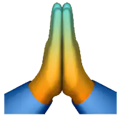 Praying hands emoji color change