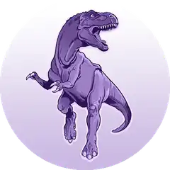 purple t rex illustration