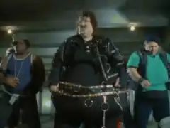 Fat Tony dancing with his crew