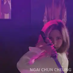 woman with katana sword