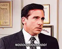 Michael Scott screaming no