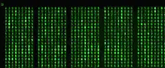 Matrix-style green numbers rain