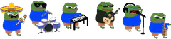 Pepe Frog Band Playing Music