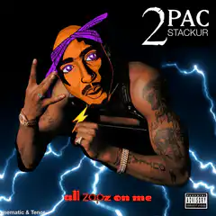 2Pac Stackur album cover with lightning