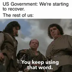 US Government Recovery You Keep Using That Word