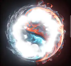 Yin Yang Fire and Water Explosion