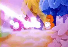 Care Bears shooting heart beams
