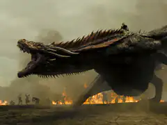 Vhagar dragon with rider