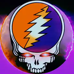 Grateful Dead Skull Glowing Eyes