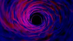 Purple and blue swirling tunnel