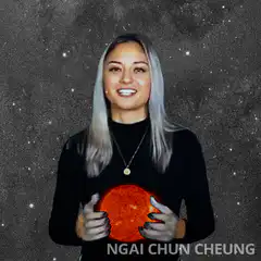 Woman holding a glowing red orb