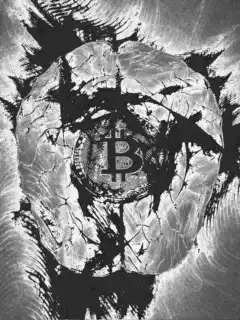 Bitcoin brain pulsing with energy