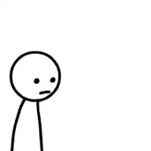 Stick figure looks at text