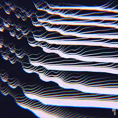 glitchy wavy lines animation