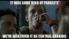 Alien crew identifies central banking as parasite