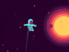 Astronaut floating in space