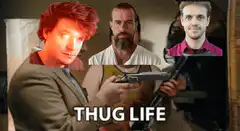 Thug Life with glowing eyes