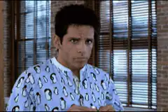 Ben Stiller in penguin pajamas