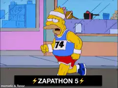 Homer Simpson running Zapathon 5