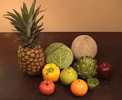 Still life of fruits and vegetables