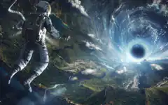 Astronaut falling into a black hole