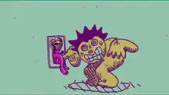 monster turns into skeleton