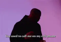 Drake holding phone silhouette