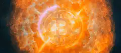 Bitcoin exploding in space
