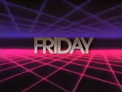FRIDAY retro grid background