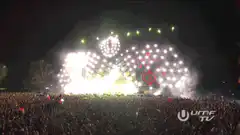 UMF Tomorrowland stage fireworks