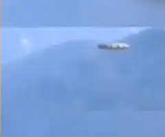 UFO flying and exploding