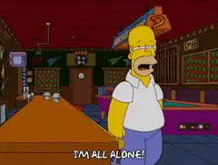Homer Simpson I'm All Alone