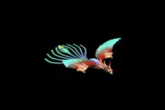 Colorful bird flying