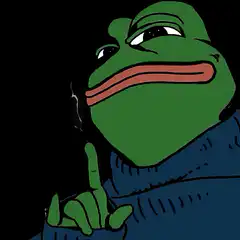 Pepe smoking and raising a finger
