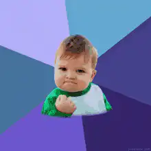 Baby with fist pumping