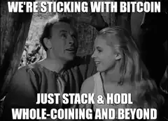 We're Sticking With Bitcoin Meme