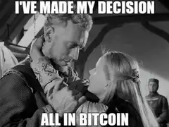 I've made my decision all in bitcoin