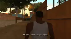 CJ walking down the street