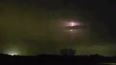 Massive lightning storm at night