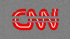 Red CNN Logo on Static