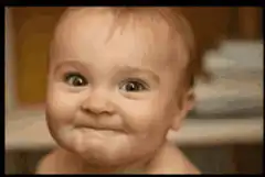 Smug baby face