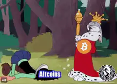 King Bitcoin hits Altcoins with scepter