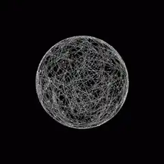Spinning wireframe sphere