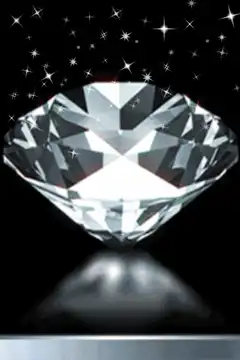 Spinning diamond with sparkles
