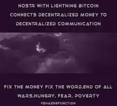 Nostr with Lightning Bitcoin connects decentralized money