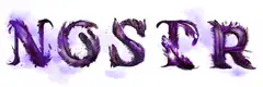 Nostr purple feather text