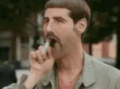 Adam Scott smoking in Parks and Recreation