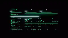 green retro computer monitor display