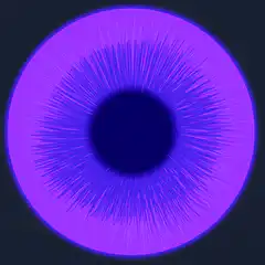Purple eye with light sweep