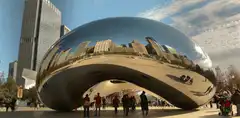 Cloud Gate Chicago reflection